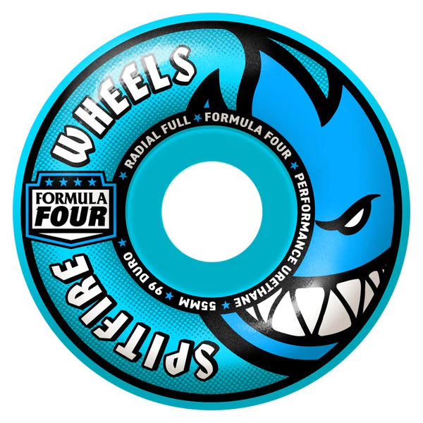 Spitfire F4 99 Radial Full Light Blue - 55mm