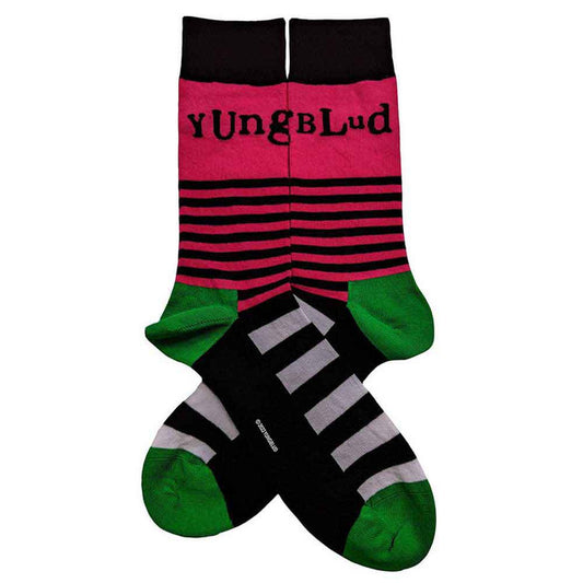 Yungblud Logo & Stripes Socks - Black