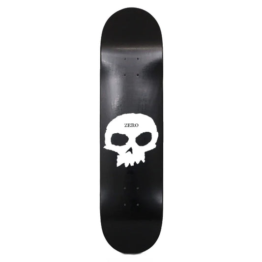 Zero Single Skull Black White Deck - 7.75"