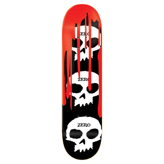 Zero 3 Skull Blood Black White Red Deck - 8.25"