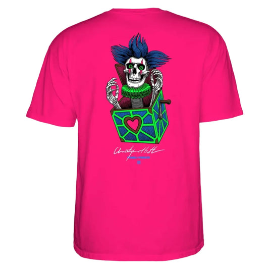 Powell Peralta Chris Hiett Skull Tee - Hot Pink