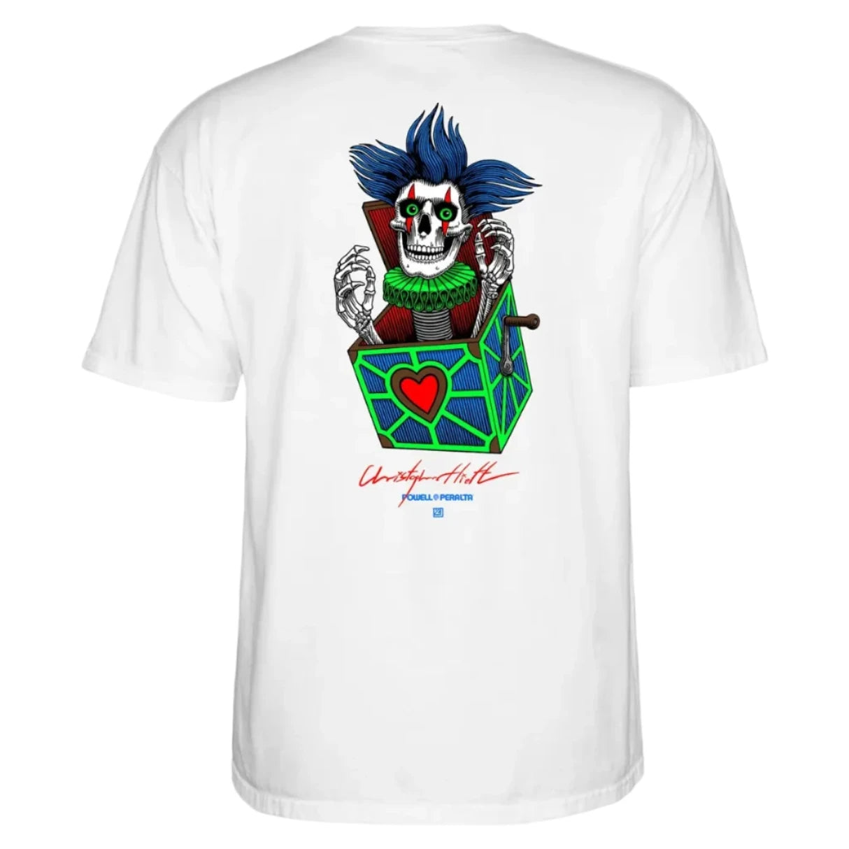 Powell Peralta Chris Hiett Skull Tee - White