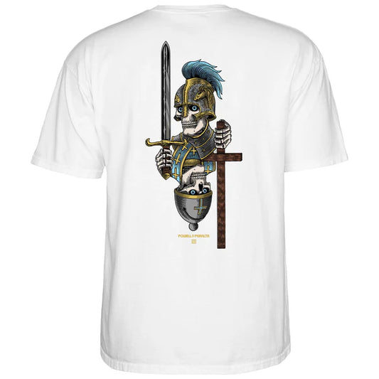 Powell Peralta Dan Corrigan Chess Skulls Tee - White