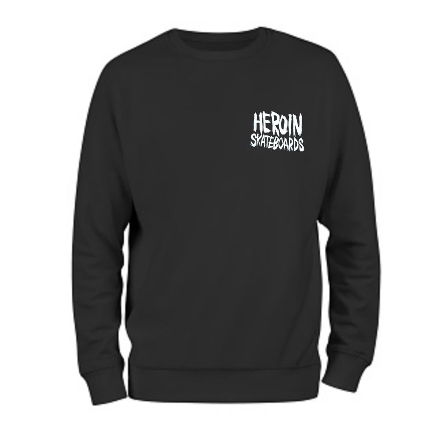 Heroin Curb Killer Crew Sweatshirt - Black (front)