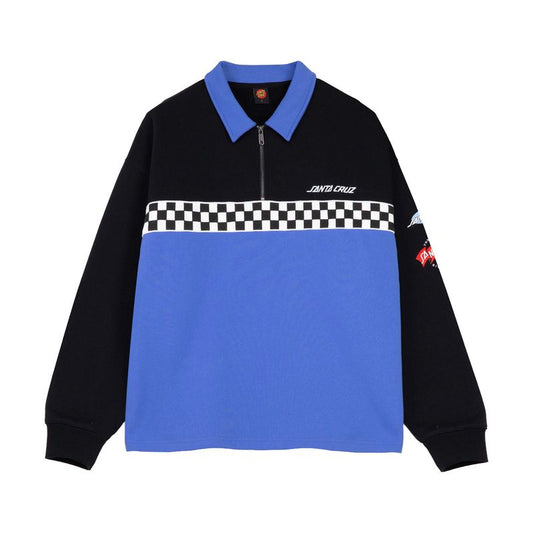 Santa Cruz Podium 1/4 Zip Crew Sweatshirt  - Black Sapphire