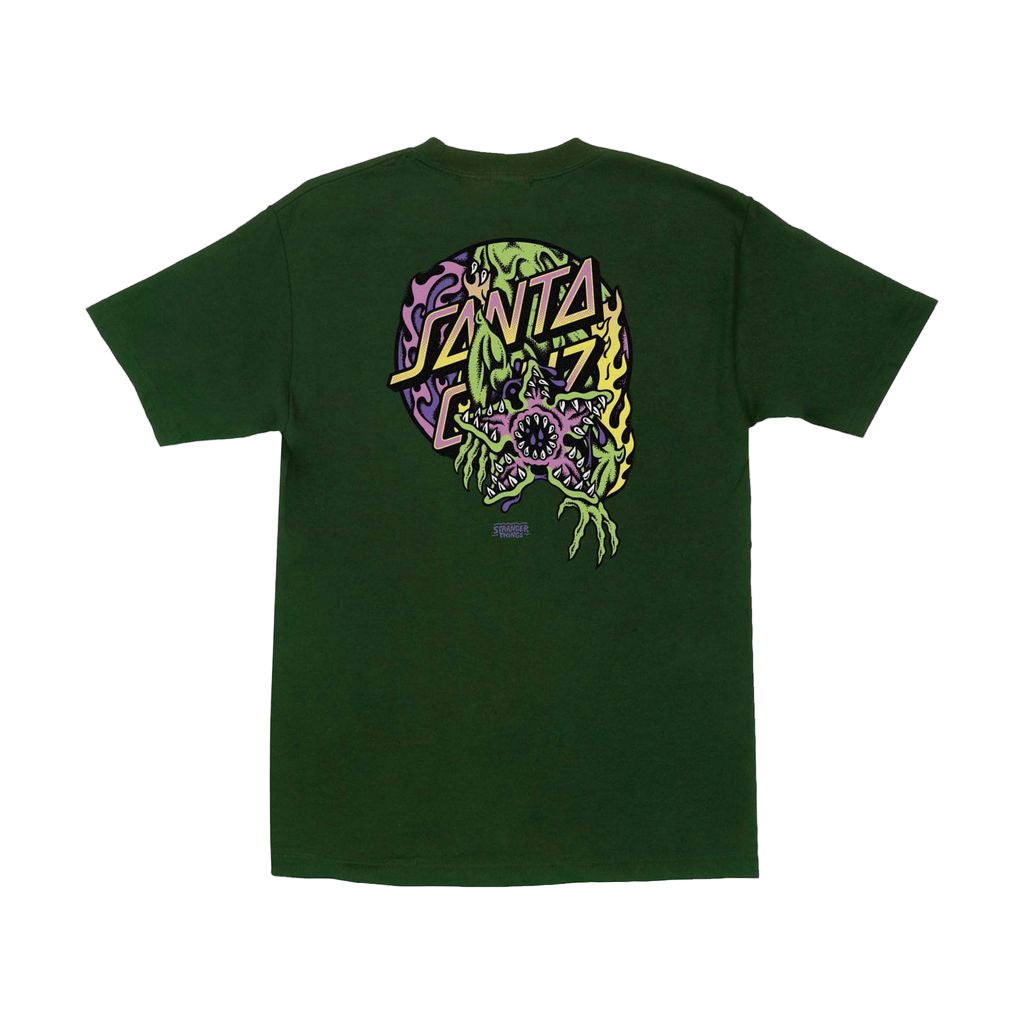 Santa Cruz Stranger Things Demogorgon Dot Tee - Forest Green