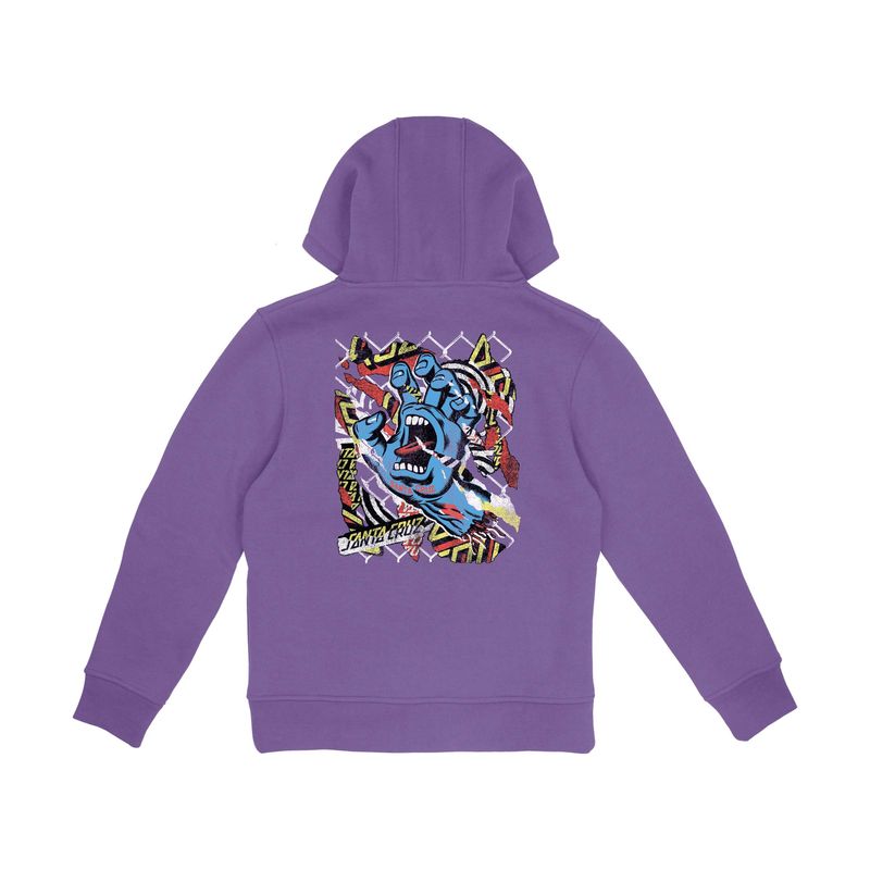 Santa Cruz Youth Damaged Hand Hoodie - Purple