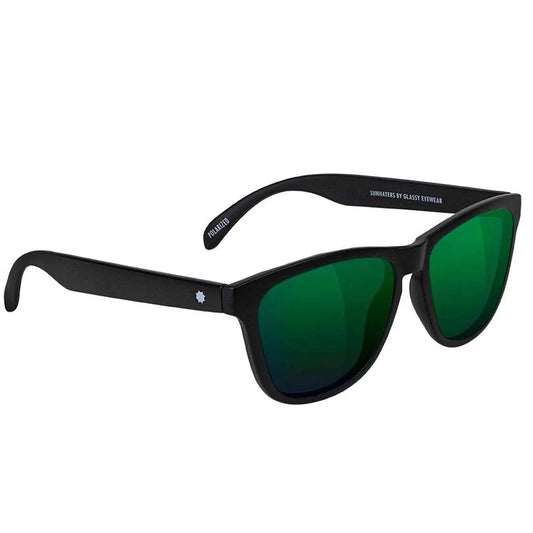 Glassy Deric Polarized Mirror Matte Sunglasses - Black Green