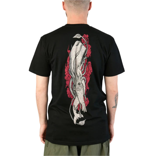 Heathen Moby Vs Kraken T Shirt - Black