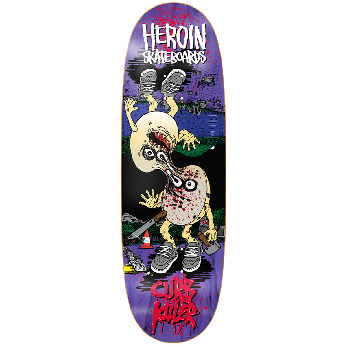 Heroin Curb Killer Nine Merged Egg Deck - 10.0"