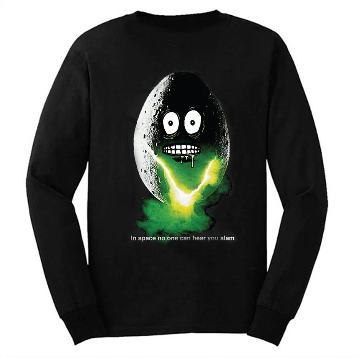 Heroin Space Egg Long Sleeve Tee - Black (back)