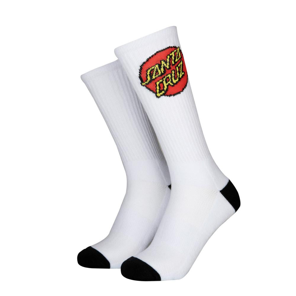 Santa Cruz Youth Classic Dot Socks 2 Pack - Black White