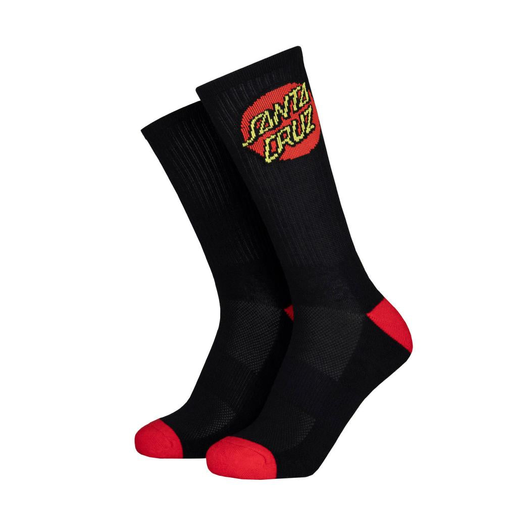 Santa Cruz Youth Classic Dot Socks 2 Pack - Black White