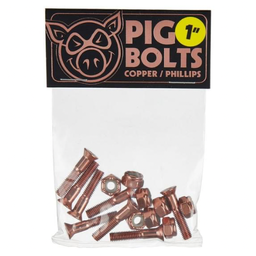 Pig Copper Phillips Bolts - 1”