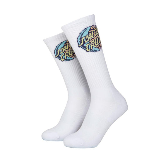 Santa Cruz Eclipse Dot Socks - White