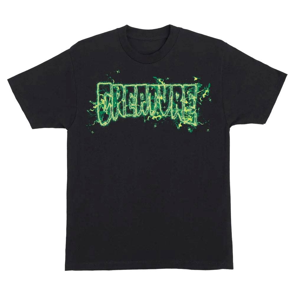 Creature Inferno Logo Outline T Shirt - Black