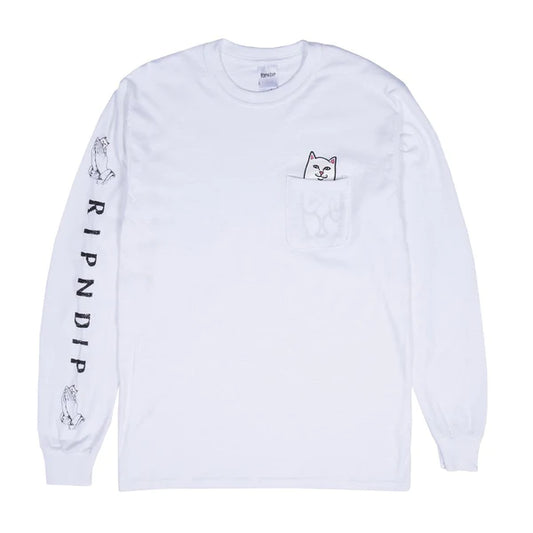 RipNDip Lord Nermal LS T Shirt - White