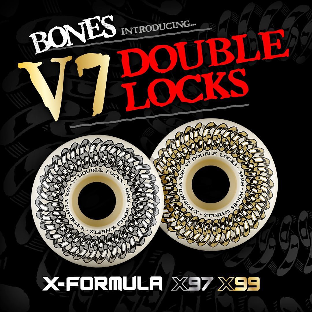 Bones X-Formula Double Lock V7 97a White Wheels - 56mm