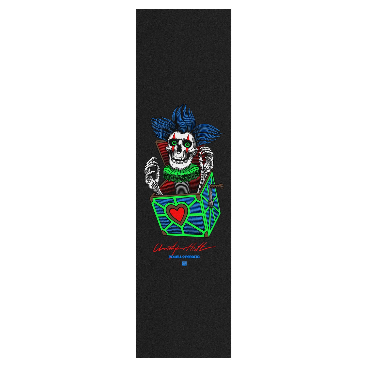 Powell Peralta Chris Hiett Skull Griptape Black - 9"