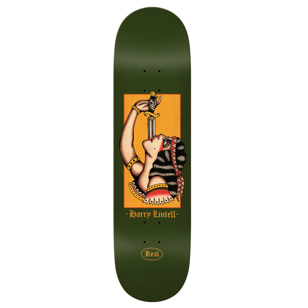 Real Harry Lintell Sword Swallower 8.38 skateboard deck