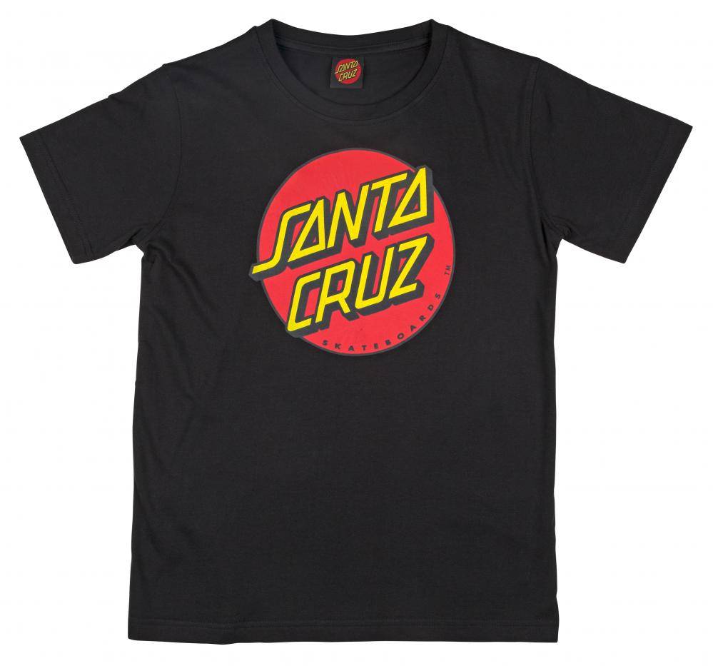 Santa Cruz Youth Classic Dot T-Shirt Black