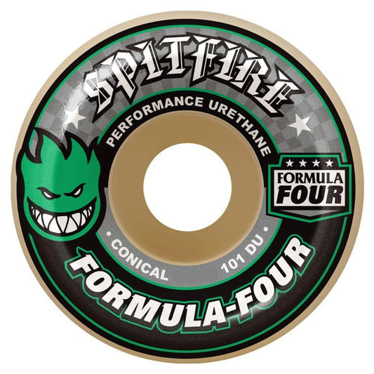Spitfire F4 101a Conical Green Print Wheels - 53mm