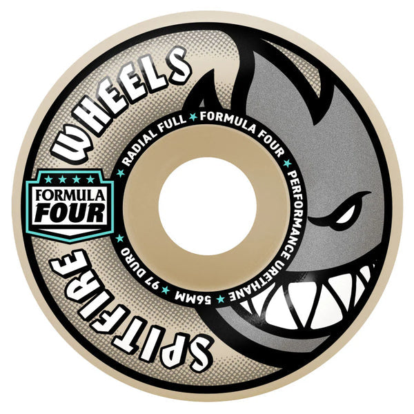 Spitfire F4 97Du Radial Full Wheels - 58mm