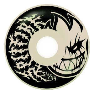 Spitfire F4 99Du Deathmask II Bighead Radial Full Glow Wheels - 54mm