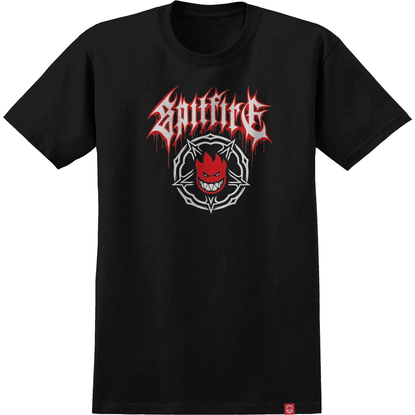 Spitfire Pentagram Drip T-Shirt - Black
