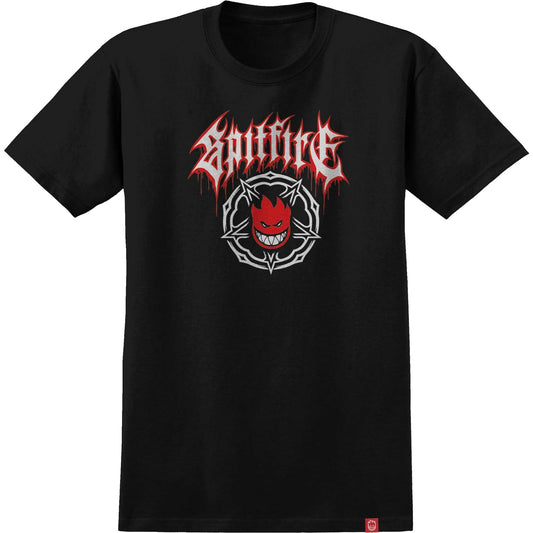 Spitfire Pentagram Drip T-Shirt - Black