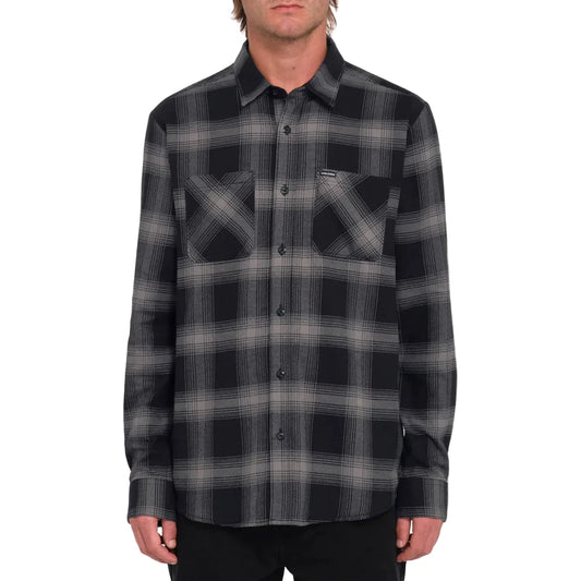 Volcom Netastone Flannel Long Sleeve - Grey Black