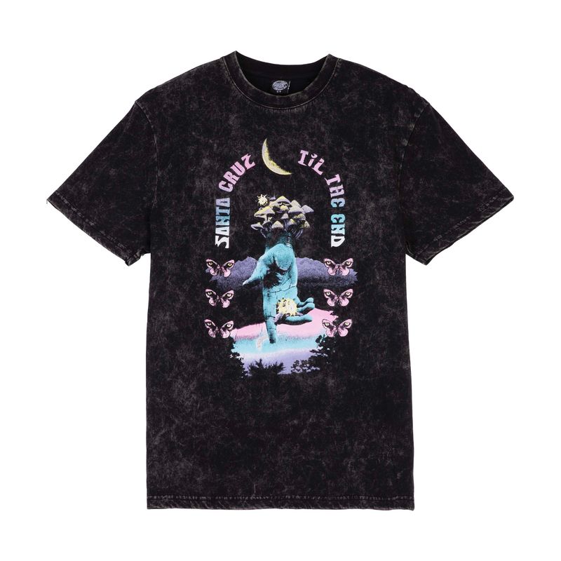 Santa Cruz Womens Night Visions T-Shirt - Black Acid Wash