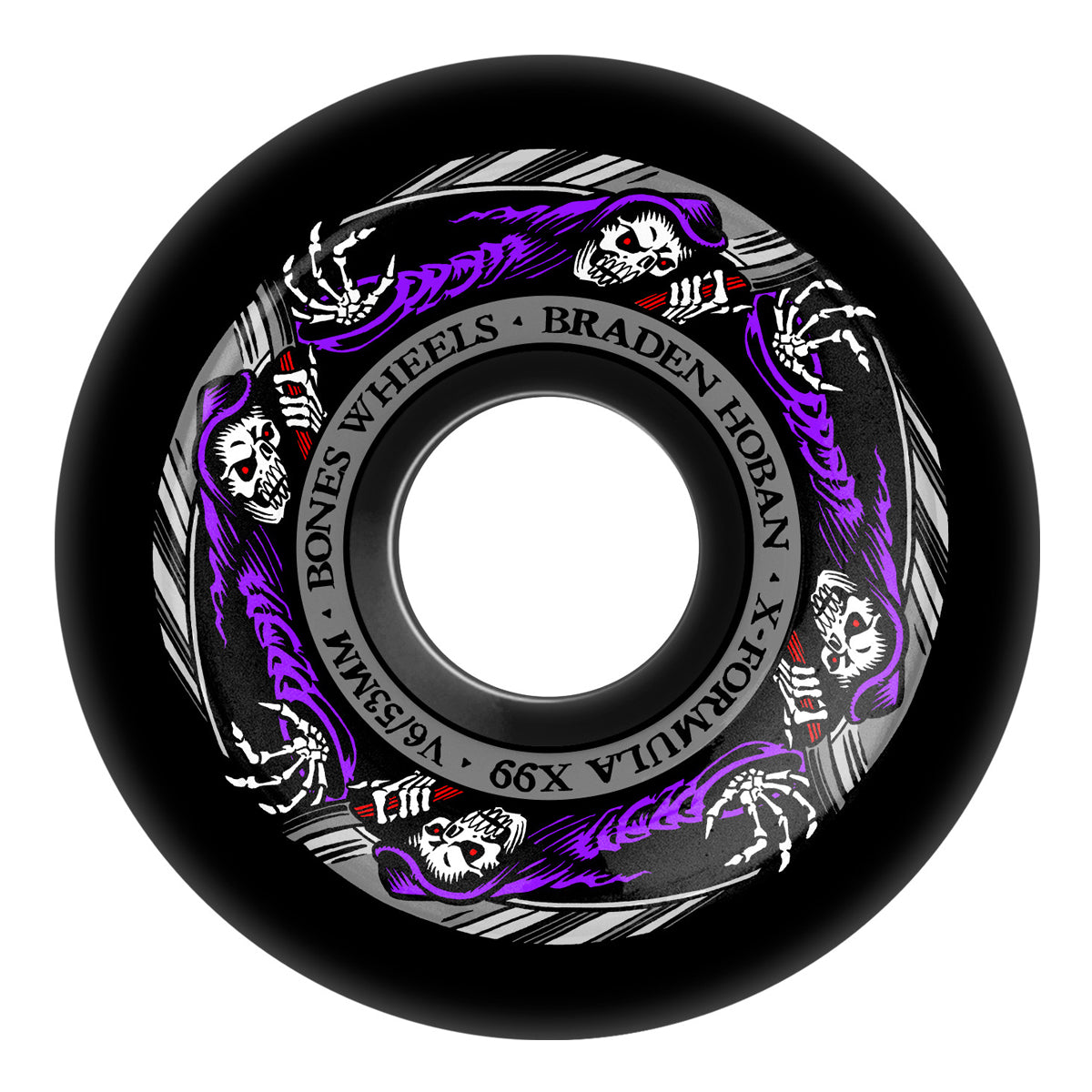Bones X-Formula Braden Hoban Reaper V6 Wide Cut X99 Black Wheels - 53mm