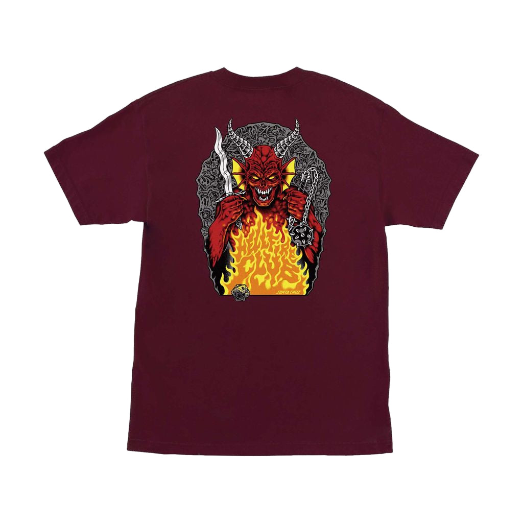 Santa Cruz Stranger Things Hell Fire Tee - Maroon