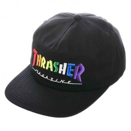 Thrasher Rainbow Mag Snapback Cap - Black