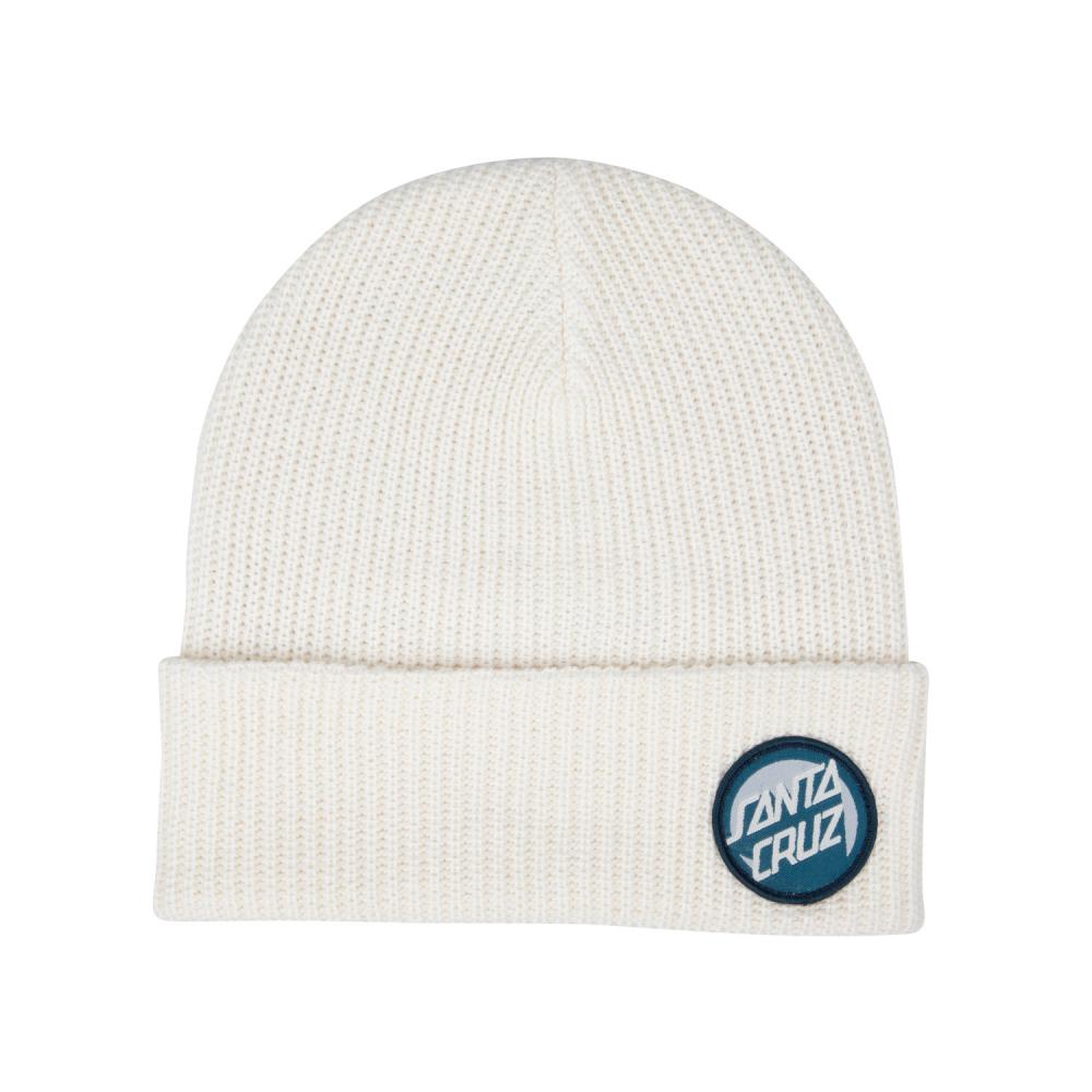 Santa Cruz Bold Shadow Dot Beanie - White