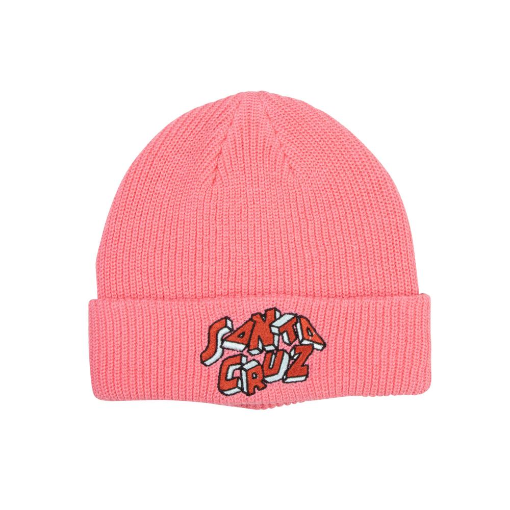 Santa Cruz Scattered Strip Beanie - Candy Pink