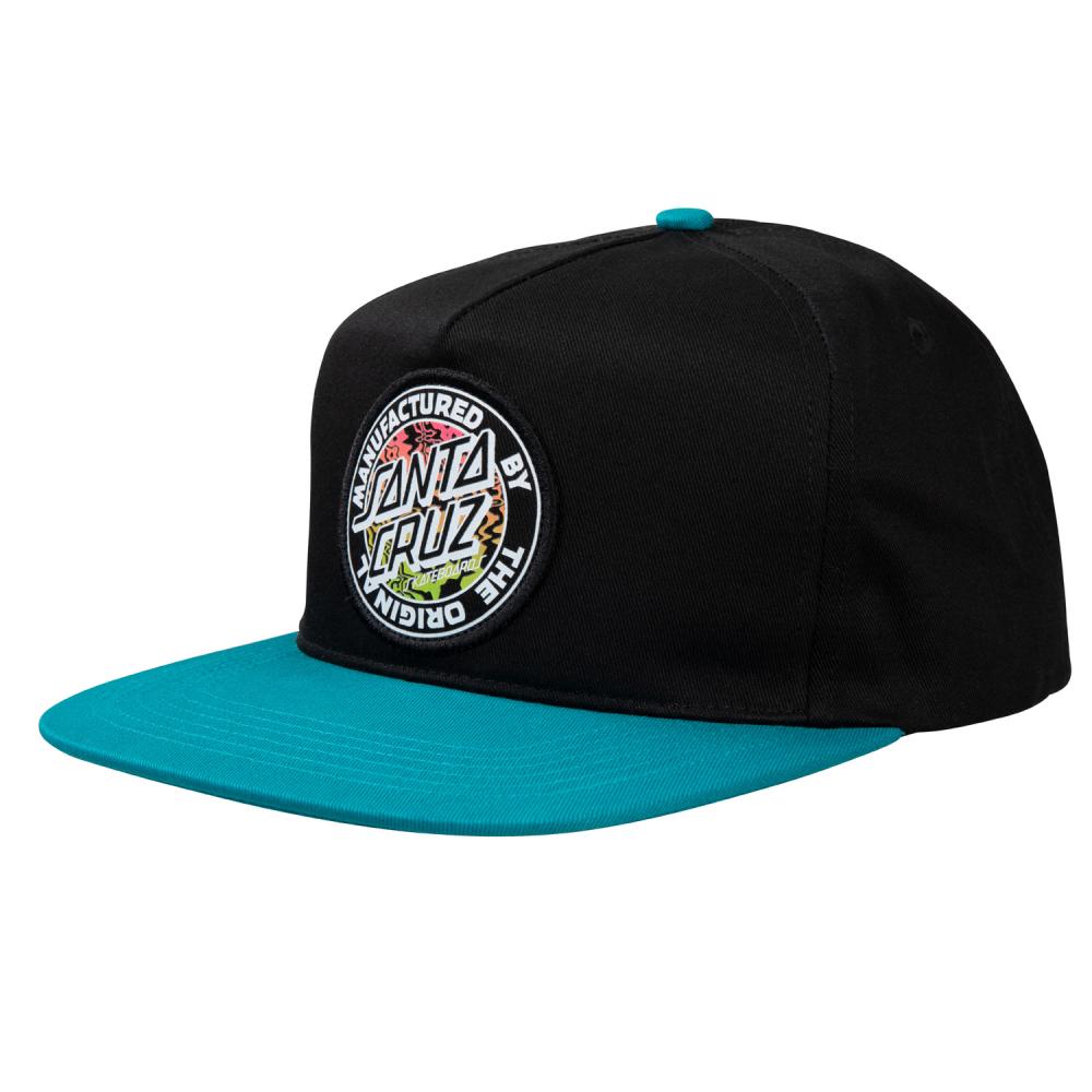 Santa Cruz Acidic MFG Dot Snapback Cap - Black/Verdegris