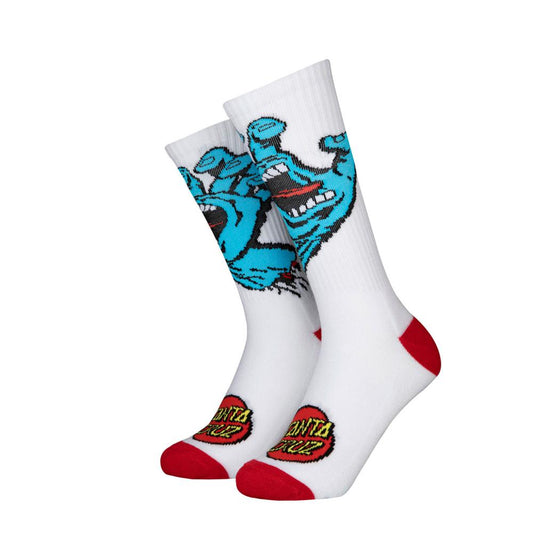 Santa Cruz Screaming Hand Sock - White