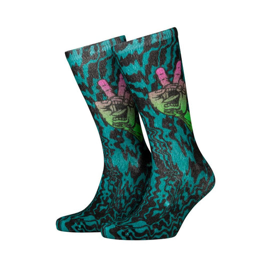 Santa Cruz Screaming Peace Fade Socks - Acidic Verdigris