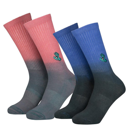 Santa Cruz Mini Hand Sock Women Socks (2 Pack) - Pink/Blue