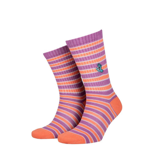 Santa Cruz Women's Socks Mini Hand Socks Assorted Stripe (2 pack)