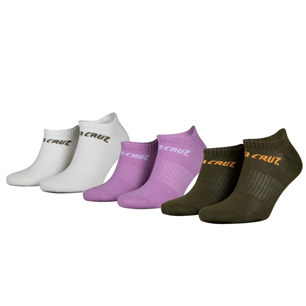 Santa Cruz Women's Socks Strip No Show - (3 pack)