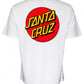Santa Cruz Women's Classic Dot Chest T Shirt - White