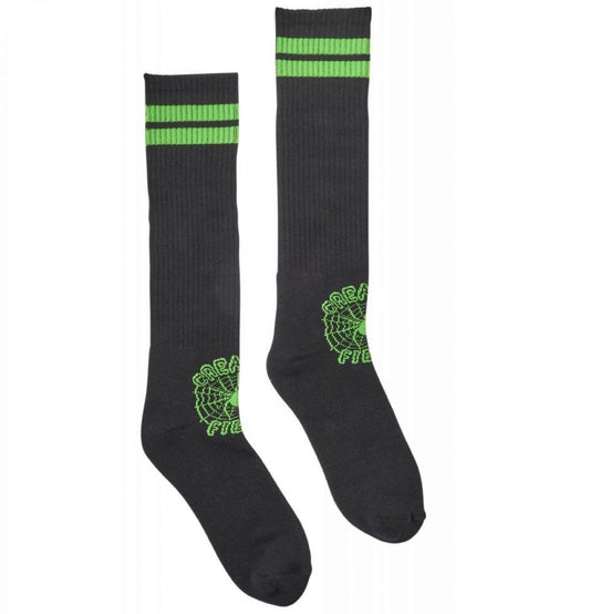 Creature Web Tall Socks - Green/Black