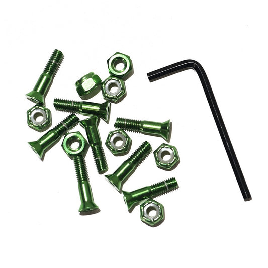 Sunday Hardware Green Anodised Allen Bolts - 7/8”