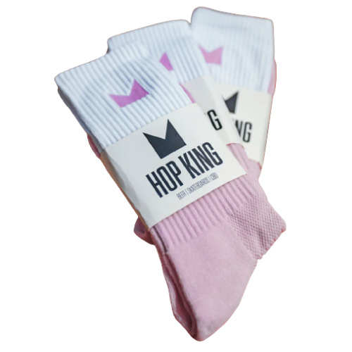 Hop King 2 Panel Socks - Pink