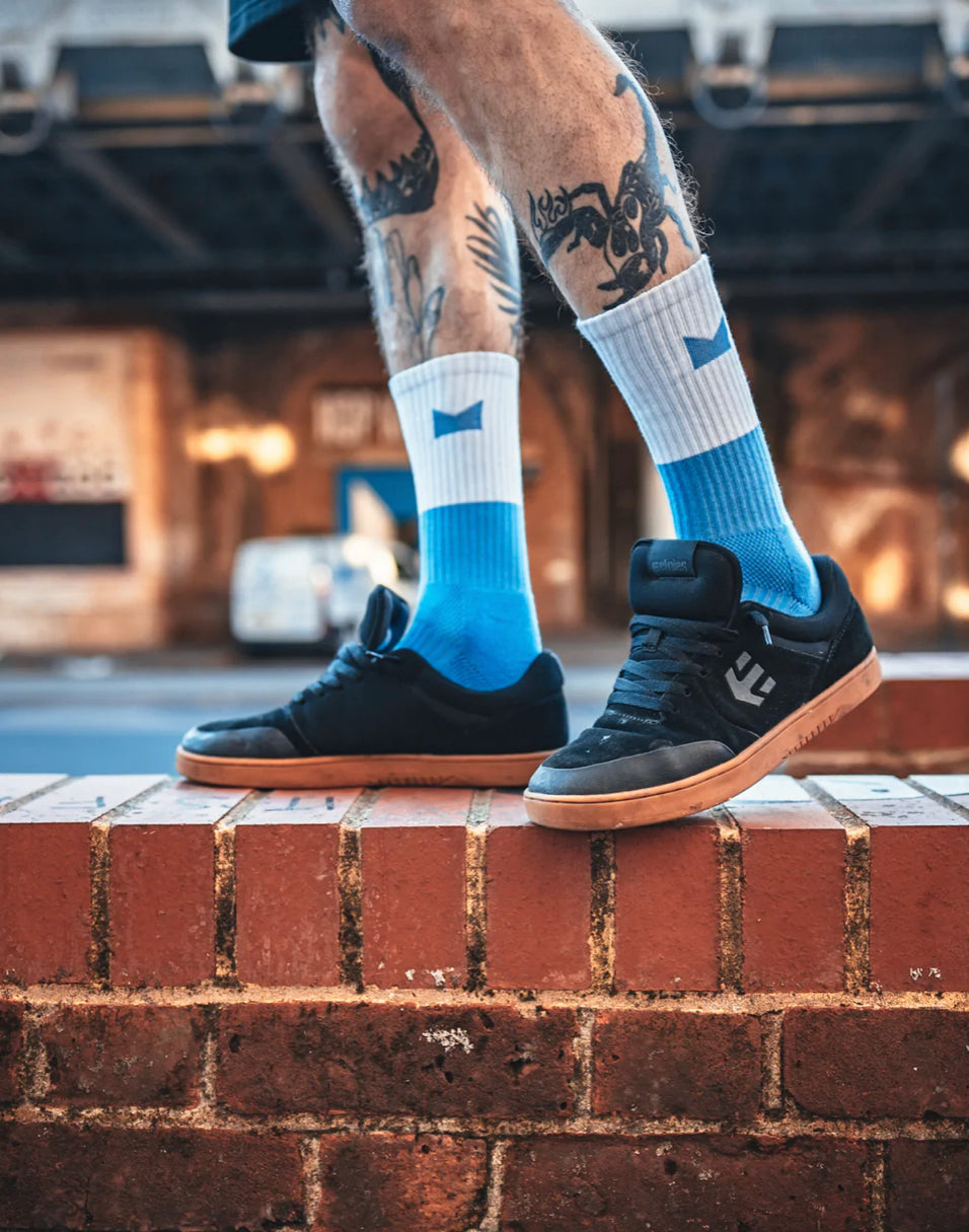 Hop King 2 Panel Socks - Blue