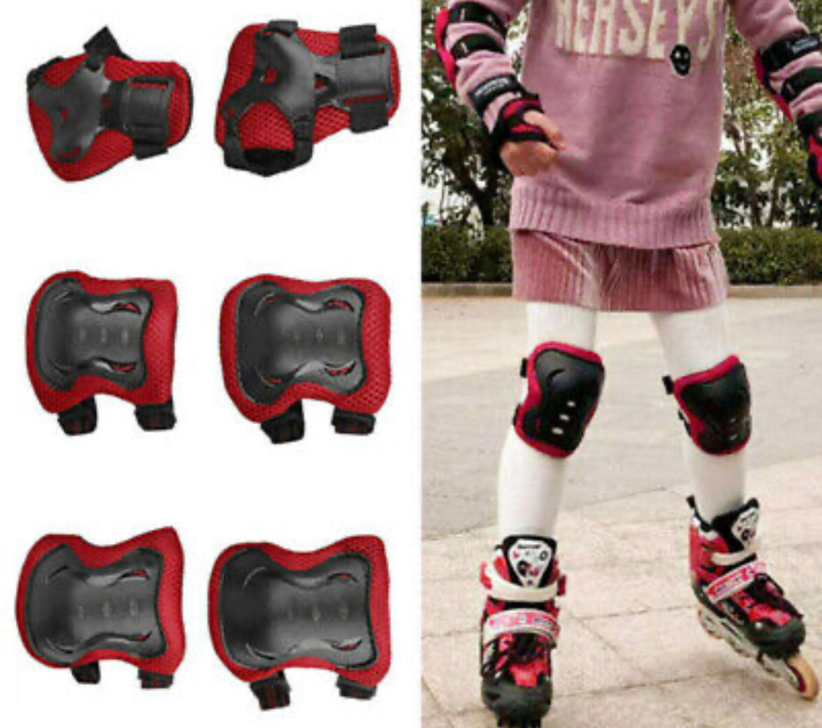 Young Child Pads Set Red/Black