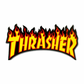 Thrasher Flames Logo Black/Yellow 6” x 3” Sticker